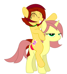 Size: 4721x5228 | Tagged: safe, artist:a-jewel-of-rarity, imported from derpibooru, oc, oc only, oc:rissa, oc:shyra, pony, absurd resolution, cute, mother and daughter, riding, silly, silly pony, too old for this