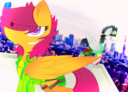 Size: 6059x4370 | Tagged: safe, artist:scootaloocuteness, imported from derpibooru, rumble, scootaloo, pony, absurd resolution