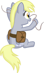 Size: 449x745 | Tagged: safe, artist:moemneop, imported from derpibooru, derpy hooves, pegasus, pony, comic:return to equestria, comic, female, mare, reference, saddle bag, solo, wires