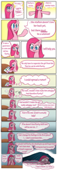 Size: 2480x7087 | Tagged: safe, artist:drhikari, imported from derpibooru, pinkie pie, rarity, earth pony, pony, comic:dealing with depression, blanket, comic, female, mare, paper, pencil, pinkamena diane pie, solo, this will end in tears and/or laughter