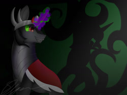 Size: 1600x1200 | Tagged: safe, artist:deathluver121, imported from derpibooru, king sombra, male, shadow, solo