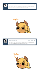 Size: 754x1350 | Tagged: safe, artist:pekou, imported from derpibooru, applejack, earth pony, pony, ask my little chubbies, ask, chubbie, cute, female, jackabetes, mare, solo, tumblr