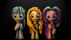 Size: 1920x1080 | Tagged: safe, artist:yoksaharat, imported from derpibooru, adagio dazzle, aria blaze, sonata dusk, 3d, ponified, source filmmaker, the dazzlings