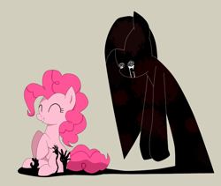 Size: 800x675 | Tagged: safe, artist:batao, imported from derpibooru, pinkie pie, dark side, duality, female, pinkamena diane pie, pixiv, shadow, solo