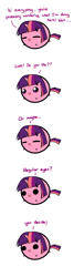 Size: 703x2620 | Tagged: safe, artist:pekou, imported from derpibooru, twilight sparkle, pony, unicorn, ask my little chubbies, ask, chubbie, comic, cute, female, mare, solo, tumblr, twiabetes, unicorn twilight