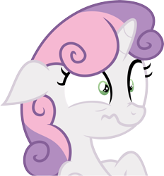 Size: 4632x5000 | Tagged: dead source, safe, artist:shadowglider2236, imported from derpibooru, sweetie belle, absurd resolution, female, scarred for life, simple background, solo, transparent background, vector, wavy mouth