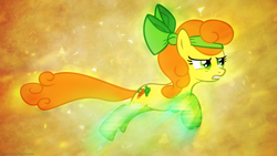 Size: 3840x2160 | Tagged: safe, artist:game-beatx14, artist:ironfruit, imported from derpibooru, carrot top, golden harvest, jumping, leaping, wallpaper