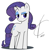 Size: 1198x1210 | Tagged: safe, artist:valcron, imported from derpibooru, rarity, female, frown, looking at you, raised eyebrow, solo, standing