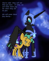 Size: 724x900 | Tagged: safe, artist:yenamuffin, imported from derpibooru, nightmare moon, snails, alicorn, pony, unicorn, crying