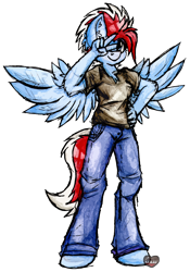 Size: 1300x1860 | Tagged: safe, artist:iroxykun, imported from derpibooru, oc, oc only, oc:starshine, anthro, pegasus, clothes, commission, female, mare, simple background, transparent background, wings