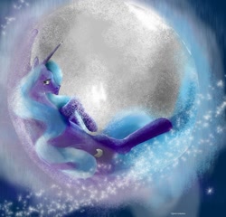 Size: 1280x1229 | Tagged: safe, artist:art-surgery, imported from derpibooru, princess luna, crying, female, moon, solo