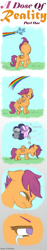 Size: 1000x5352 | Tagged: safe, artist:kiffers, imported from derpibooru, diamond tiara, rainbow dash, scootaloo, silver spoon, comic, crying, scootaloo can't fly