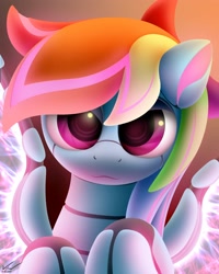 Size: 2000x2500 | Tagged: safe, artist:symbianl, imported from derpibooru, rainbow dash, pony, robot, robot pony, :3, bedroom eyes, female, looking at you, rainbot dash, roboticization, solo