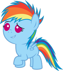 Size: 5500x6195 | Tagged: safe, artist:sir-teutonic-knight, imported from derpibooru, rainbow dash, .svg available, absurd resolution, female, filly, filly rainbow dash, foal, simple background, solo, transparent background, vector, younger