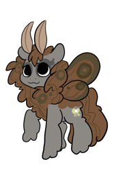 Size: 500x750 | Tagged: safe, artist:mt, imported from derpibooru, oc, oc only, mothpony, original species, solo