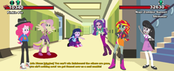 Size: 1192x488 | Tagged: safe, edit, imported from derpibooru, screencap, aria blaze, fluttershy, octavia melody, pinkie pie, sunset shimmer, twilight sparkle, equestria girls, nazi, nazi zombie, rpg, rpg battle, south park, south park: the stick of truth