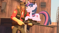 Size: 1190x672 | Tagged: safe, imported from derpibooru, twilight sparkle, crossover, sniper, team fortress 2