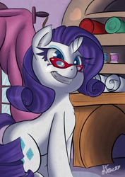 Size: 1280x1810 | Tagged: safe, artist:atane27, imported from derpibooru, rarity, pony, unicorn, atryl-ish, female, glasses, grin, mare, smiling, solo
