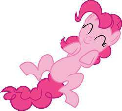 Size: 3535x3225 | Tagged: safe, artist:porygon2z, imported from derpibooru, pinkie pie, cute, female, on back, simple background, solo, transparent background, vector