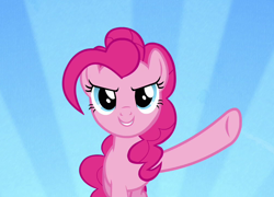 Size: 1000x720 | Tagged: safe, imported from derpibooru, screencap, pinkie pie, a friend in deed, female, looking at you, solo