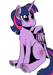 Size: 826x1169 | Tagged: safe, artist:darkhestur, imported from derpibooru, twilight sparkle, alicorn, pony, female, mare, simple background, solo, twilight sparkle (alicorn), underhoof, white background