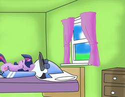 Size: 3269x2544 | Tagged: safe, artist:kaiamurosesei, imported from derpibooru, twilight sparkle, crossover, crossover shipping, mordecai, mordetwi, regular show, shipping