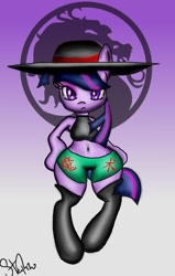 Size: 713x1120 | Tagged: safe, artist:lennonblack, imported from derpibooru, twilight sparkle, anthro, belly button, hat trick, kung lao, mortal kombat, trace