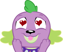 Size: 643x536 | Tagged: safe, artist:serendipony, artist:zeldarondl, imported from derpibooru, spike, dog, equestria girls, cute, heart, heart eyes, love, simple background, solo, spike the dog, tongue out, transparent background, vector, wingding eyes