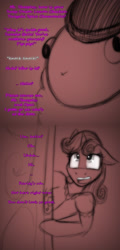 Size: 556x1154 | Tagged: safe, artist:lil miss jay, imported from derpibooru, sweetie belle, anthro, semi-anthro, unguligrade anthro, ask lil miss rarity, arm hooves, clothes, mr. sheeples, slasher belle, tumblr