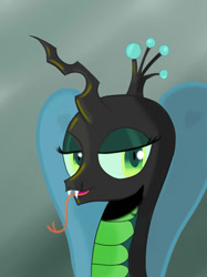 Size: 597x800 | Tagged: source needed, safe, artist:nekanor111, imported from derpibooru, queen chrysalis, cobra, snake, female, solo, species swap