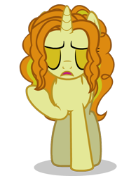 Size: 600x775 | Tagged: safe, artist:royalguardianpc, imported from derpibooru, adagio dazzle, pony, equestria girls, rainbow rocks, equestria girls ponified, female, ponified, sad, solo