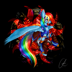 Size: 3600x3600 | Tagged: safe, artist:crazyaniknowit, imported from derpibooru, rainbow dash, clothes, female, solo, warcraft, world of warcraft