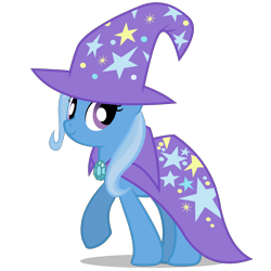 Size: 2800x2800 | Tagged: safe, artist:mixermike622, imported from derpibooru, trixie, pony, unicorn, cape, clothes, cute, female, hat, looking at you, mare, raised hoof, simple background, smiling, solo, transparent background, trixie's cape, trixie's hat, vector