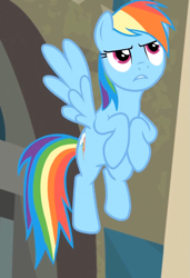 Size: 631x922 | Tagged: safe, imported from derpibooru, screencap, rainbow dash, rarity takes manehattan, female, flying, solo