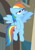 Size: 674x958 | Tagged: safe, imported from derpibooru, screencap, rainbow dash, rarity takes manehattan, female, flying, solo