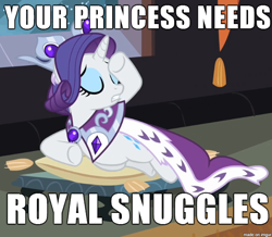 Size: 610x533 | Tagged: safe, imported from derpibooru, princess platinum, rarity, image macro, imma snuggle you, meme, princess, snuggling