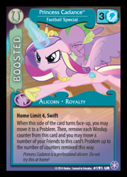 Size: 368x515 | Tagged: safe, imported from derpibooru, princess cadance, spike, card, ccg, crystal games, enterplay, fastball special