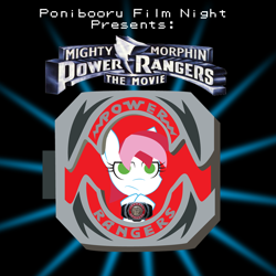 Size: 1000x1000 | Tagged: safe, artist:daisyhead, imported from derpibooru, oc, oc only, oc:flicker, ponibooru film night, mighty morphin power rangers the movie, power rangers