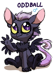 Size: 400x560 | Tagged: safe, artist:lopoddity, deleted from derpibooru, imported from derpibooru, oc, oc only, oc:oddball, draconequus, hybrid, pandoraverse, interspecies offspring, magical lesbian spawn, next generation, offspring, offspring's offspring, parent:oc:cupcake, parent:oc:pandora, parents:oc x oc