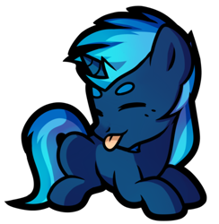 Size: 400x409 | Tagged: safe, artist:pepooni, imported from derpibooru, oc, oc only, pony, unicorn, solo, tongue out