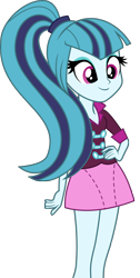 Size: 1036x2048 | Tagged: safe, artist:xebck, imported from derpibooru, sonata dusk, equestria girls, rainbow rocks, clothes, cute, female, ponytail, simple background, skirt, smiling, solo, sonatabetes, transparent background, vector