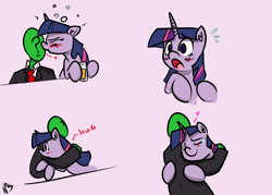 Size: 2240x1600 | Tagged: safe, artist:whydomenhavenipples, imported from derpibooru, twilight sparkle, oc, oc:anon, human, pony, blushing, comic, crying, drunk, drunk twilight, eyes closed, heart, hug, human on pony action, interspecies, kissing, open mouth, smiling, tears of joy, wide eyes