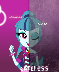 Size: 907x1111 | Tagged: safe, artist:mit-boy, imported from derpibooru, sonata dusk, equestria girls, rainbow rocks, crying, duality, female, sad, solo, two sided posters