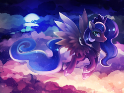 Size: 1600x1200 | Tagged: safe, artist:huaineko, imported from derpibooru, princess luna, female, pixiv, solo