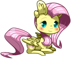 Size: 912x751 | Tagged: safe, artist:tidalwav-3, imported from derpibooru, part of a set, fluttershy, chibi, female, simple background, solo, transparent background