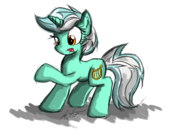 Size: 1014x774 | Tagged: safe, artist:flutterthrash, imported from derpibooru, lyra heartstrings, pony, unicorn, female, mare, open mouth, solo