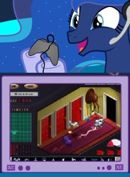 Size: 563x769 | Tagged: safe, imported from derpibooru, princess luna, gamer luna, after dark games, exploitable meme, meme, obligatory pony, toaster run, tv meme