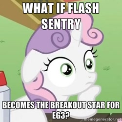 Size: 500x500 | Tagged: safe, imported from derpibooru, sweetie belle, exploitable meme, image macro, meme, memegenerator, sudden clarity sweetie belle