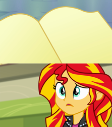 Size: 1223x1378 | Tagged: safe, imported from derpibooru, sunset shimmer, equestria girls, book, exploitable meme, journey book, meme, palindrome get, template