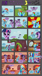 Size: 2700x4900 | Tagged: safe, artist:marmorexx, imported from derpibooru, rainbow dash, soarin', twilight sparkle, alicorn, pony, comic:an unexpected encounter, comic, female, male, mare, shipping, soarindash, straight, twilight sparkle (alicorn)